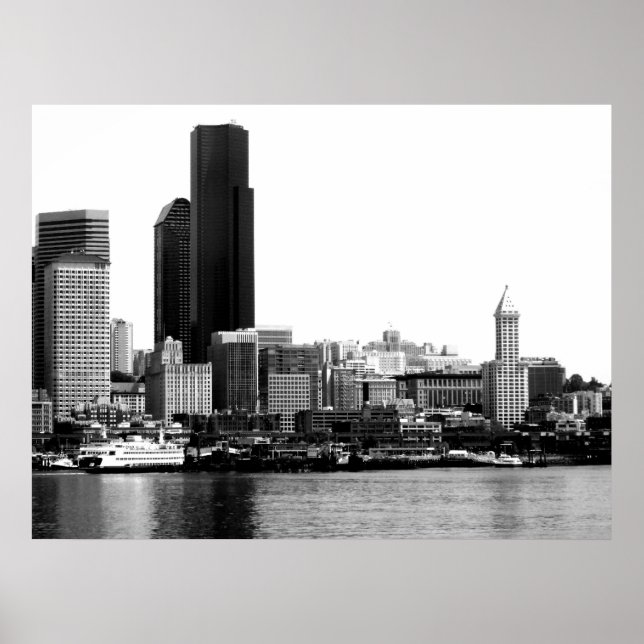Seattle in B&W Poster (Vorne)