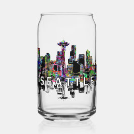 Seattle in Graffiti mit Monogramm Dosenglas