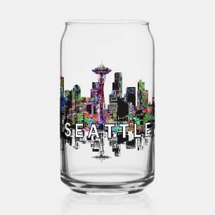 Seattle in Graffiti mit Monogramm Dosenglas