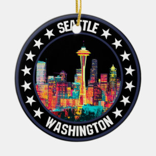 Seattle Keramik Ornament