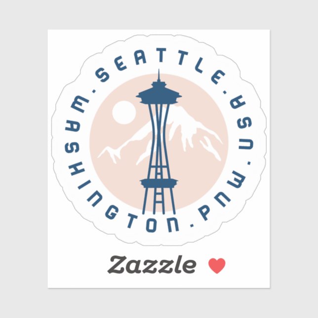 Seattle Logo-Grafik Aufkleber (Blatt)