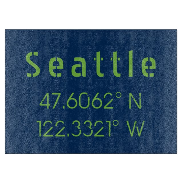 Seattle Longitude Latitude Team Colors Schneidebrett (Vorderseite)