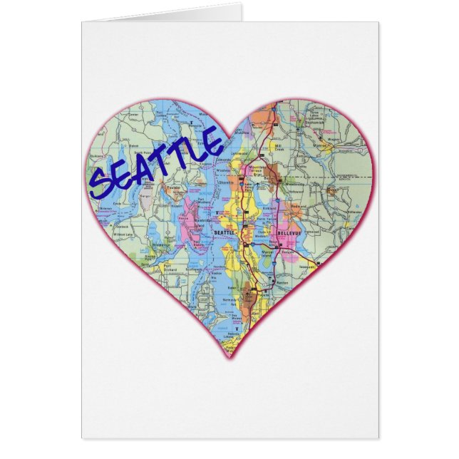 Seattle Map Heart (Vorne)