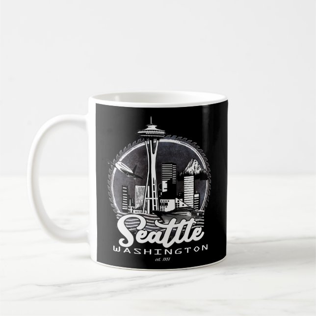Seattle Pacific Northwest Emerald City Space-Needl Kaffeetasse (Links)