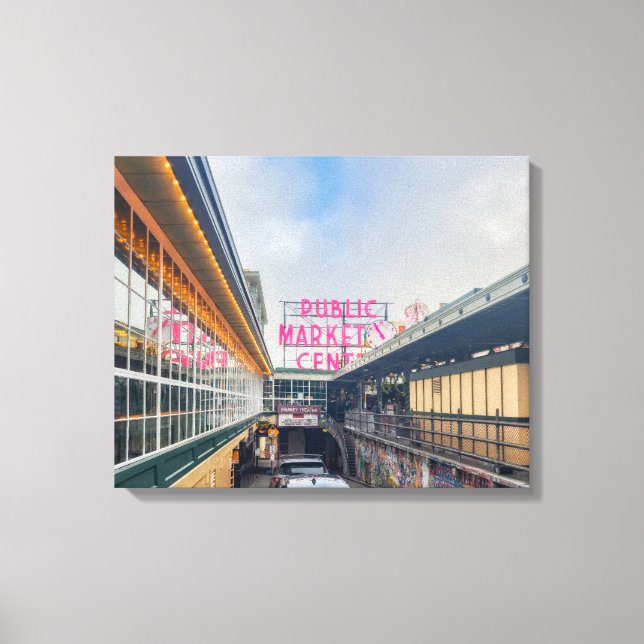 Seattle Pike Market Leinwanddruck (Vorderseite)