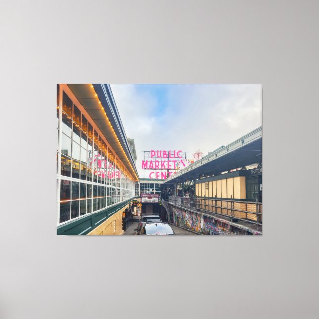Seattle Pike Market Leinwanddruck (Vorderseite)