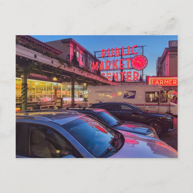 Seattle Pike Market Postkarte (Vorderseite)