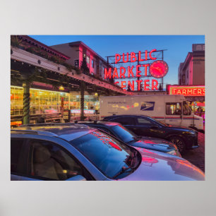 Seattle Pike Market Sign Poster