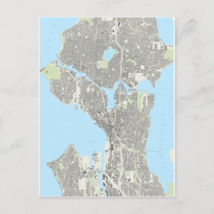 Seattle Playing Cards Postkarte