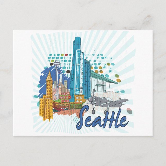 Seattle Postkarte (Vorderseite)