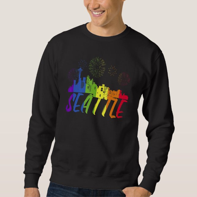 Seattle Pride Skyline  Pride Parade Seattle Sweatshirt (Vorderseite)