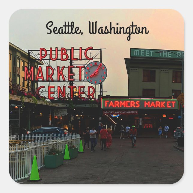 Seattle Public Market Center #1 Stickers (Vorderseite)