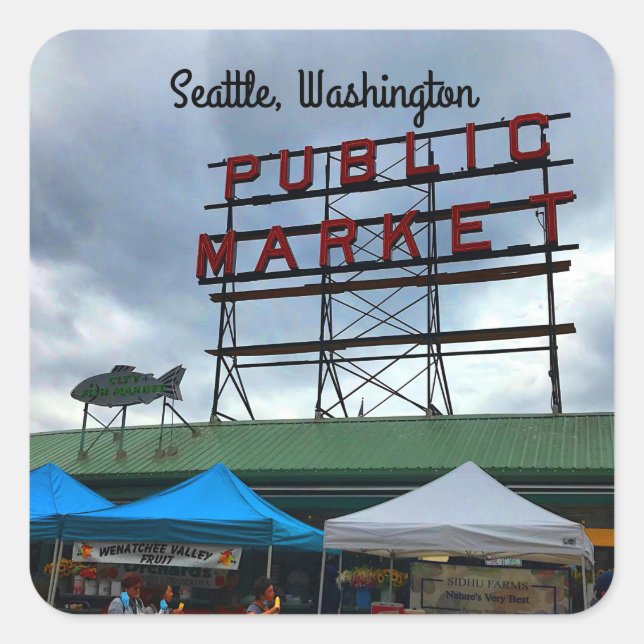 Seattle Public Market Center #2 Stickers (Vorderseite)