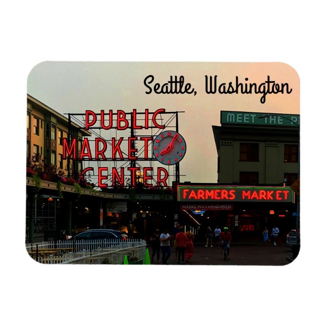 Seattle Public Market Centre #1 Magnet (Horizontal)