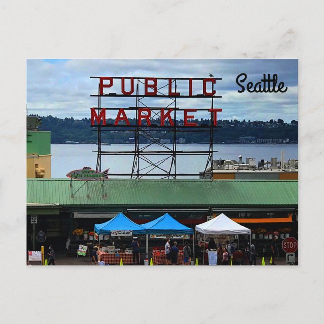 Seattle Public Market Centre #3 Postcard Postkarte (Vorderseite)