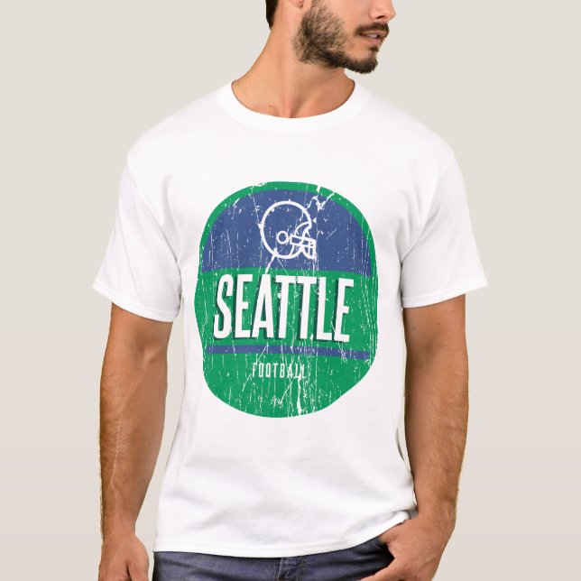 Seattle Retro Football T-Shirt (Vorderseite)