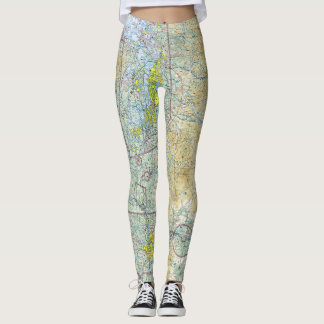 Seattle-Sektionskarte Leggings