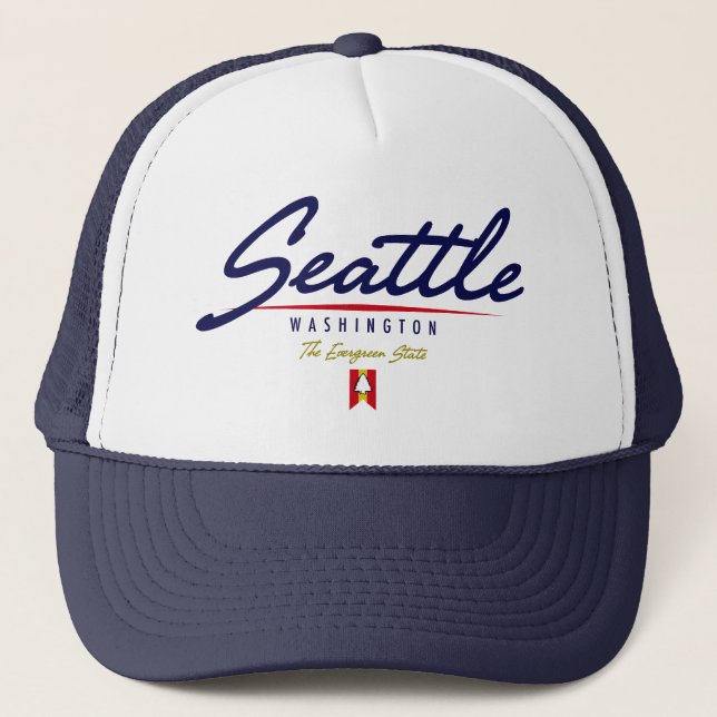 Seattle-Skript Truckerkappe (Vorderseite)