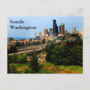 Seattle Skyline #1-2 Postcard Postkarte