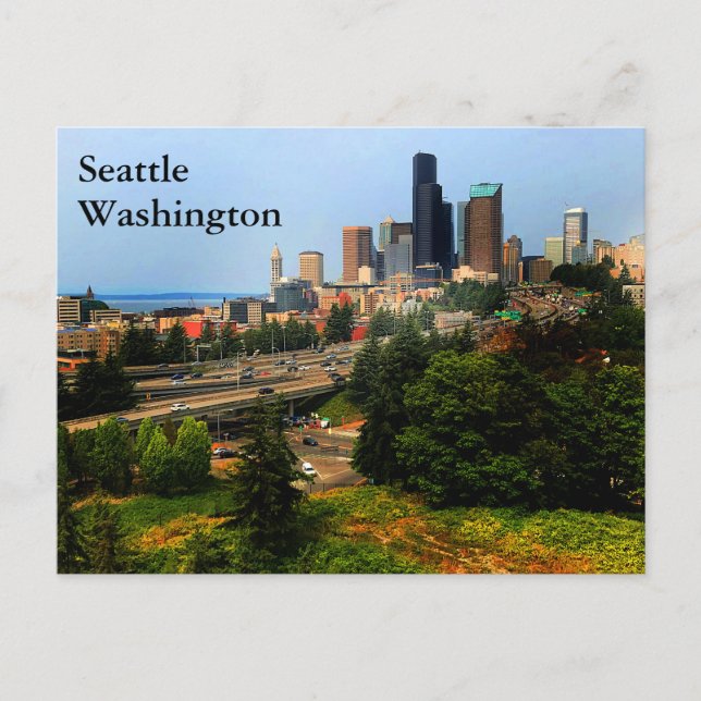 Seattle Skyline #1-2 Postcard Postkarte (Vorderseite)