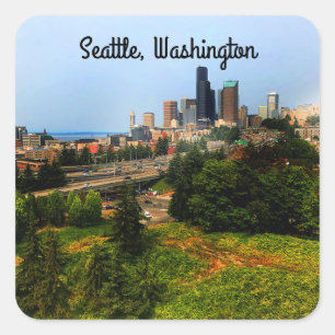 Seattle Skyline #3 Stickers