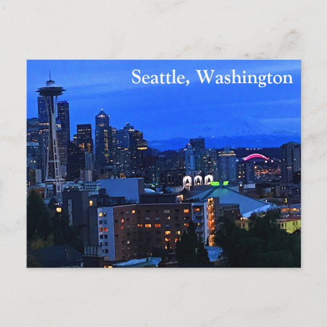 Seattle Skyline #8-2 Postcard Postkarte (Vorderseite)