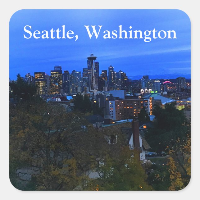 Seattle Skyline #8 Stickers (Vorderseite)