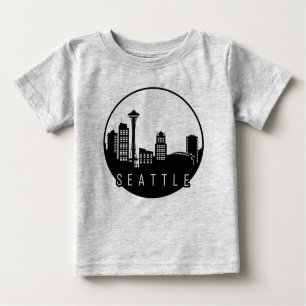 Seattle Skyline Baby T-shirt