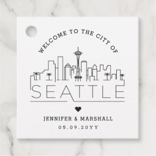 Seattle Skyline Begrüßung Geschenkanhänger
