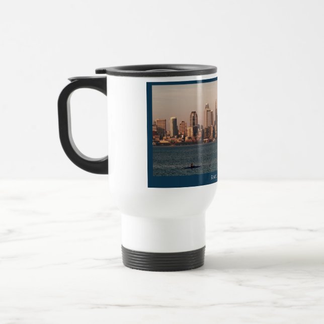 Seattle Skyline bei Sunset Tasse (Links)