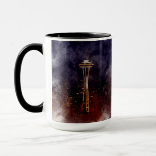 Seattle Skyline Custom-Tasse Tasse