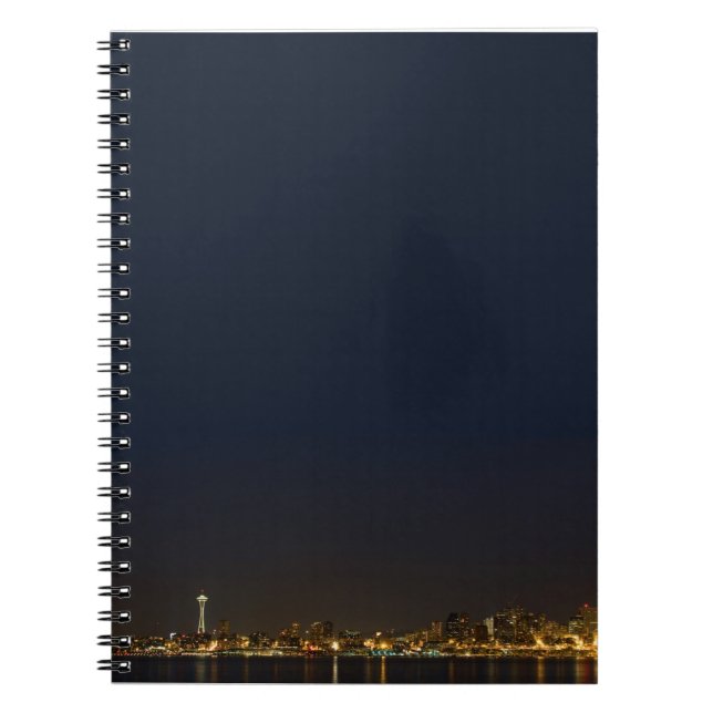 Seattle Skyline in der Nacht Notizblock (Vorderseite)