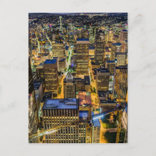 Seattle Skyline in Dusk Postkarte