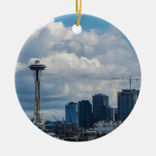 Seattle-Skyline Keramik Ornament