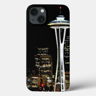 Seattle-Skyline nachts, mit Raum-Nadel Case-Mate iPhone Hülle