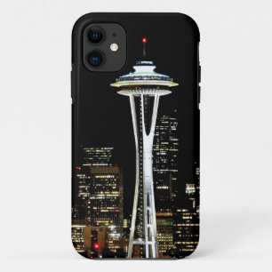 Seattle-Skyline nachts, mit Raum-Nadel Case-Mate iPhone Hülle