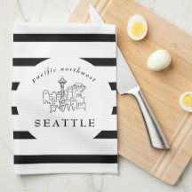 Seattle Skyline Pacific Northwest Minimale Kontur
