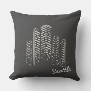 Seattle Skyline Polyester-Kissen Kissen