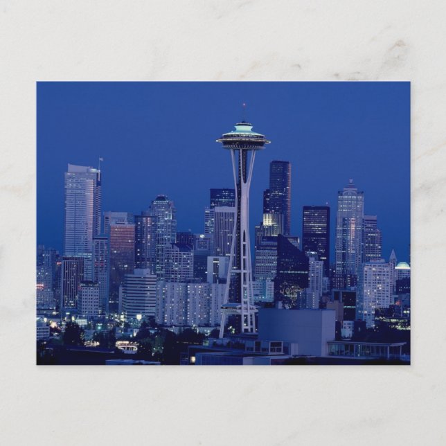 Seattle Skyline Postkarte (Vorderseite)