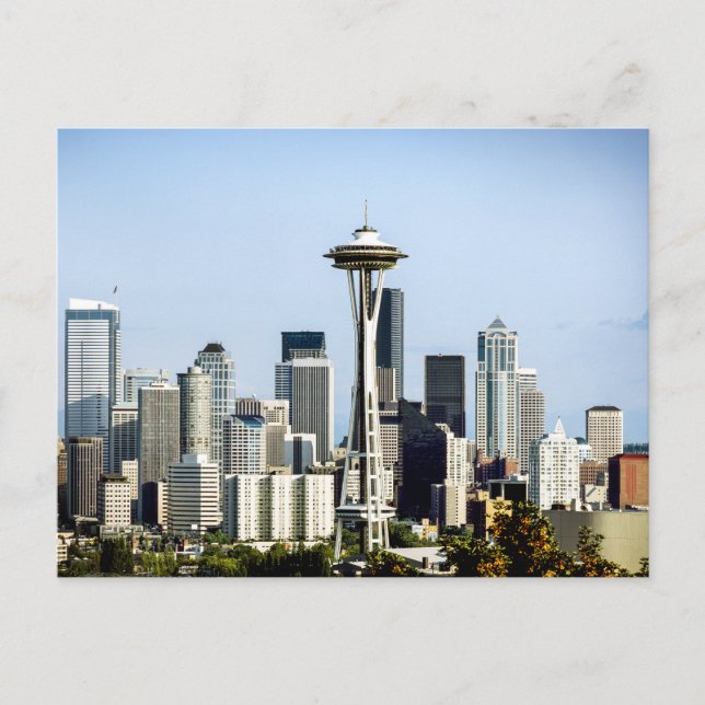 Seattle-Skyline  Postkarte (Vorderseite)