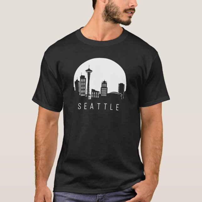 Seattle Skyline T-Shirt (Vorderseite)
