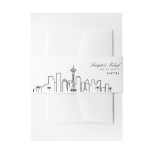 Seattle Skyline Wedding Einladungsbanderole