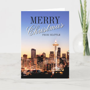 Seattle Skyline zu Weihnachten