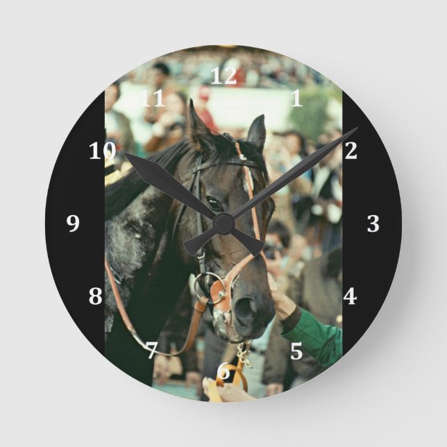 Seattle Slew Thoroughbred 1978 Runde Wanduhr (Vorderseite)