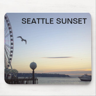 SEATTLE-SONNENUNTERGANG-MAUSUNTERLAGE MOUSEPAD