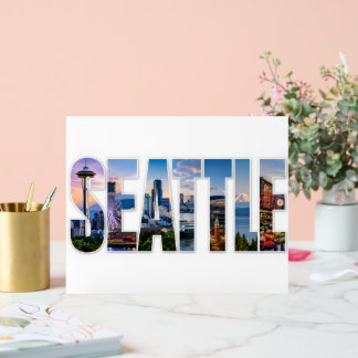 Seattle Stadt Skyline Ikonische Seattle Wahrzeiche Acrylschild
