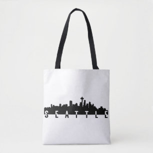 Seattle-Stadt Skyline-Silhouetteschwarzform americ