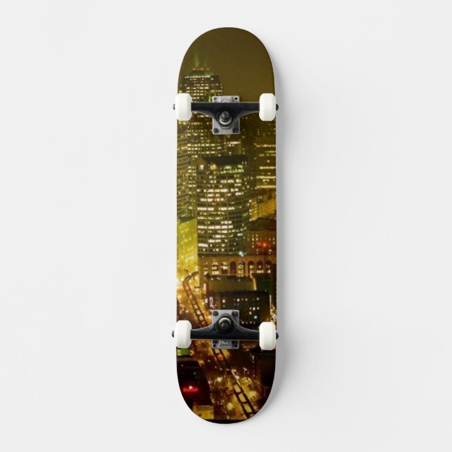 Seattle-Stadtansicht Skateboard (Vorderseite)