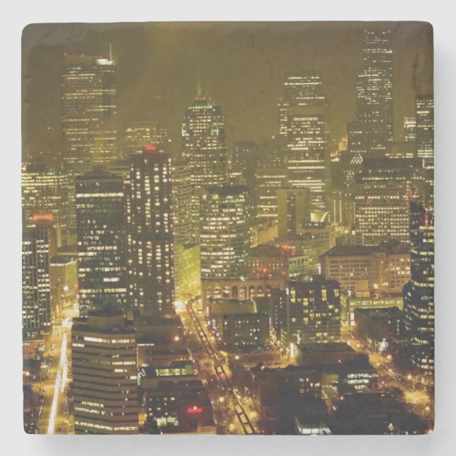 Seattle-Stadtansicht Steinuntersetzer (Vorderseite)