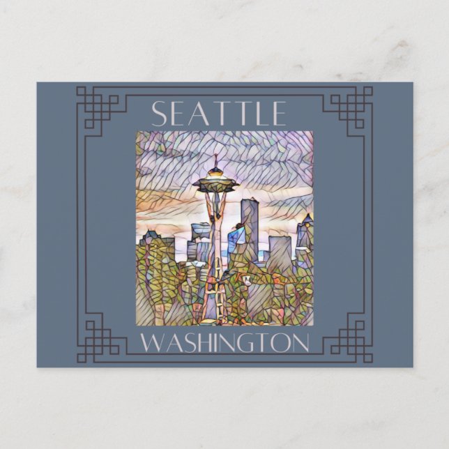 Seattle Stains Glass Postkarte (Vorderseite)